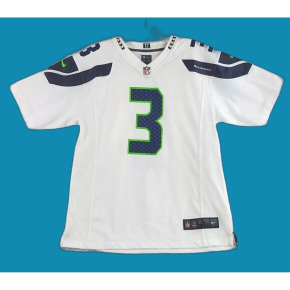 Seattle Seahawks NFL Nike On Field Russell Wilson #3 Jersey Youth Large 14/16 - Picture 1 of 15